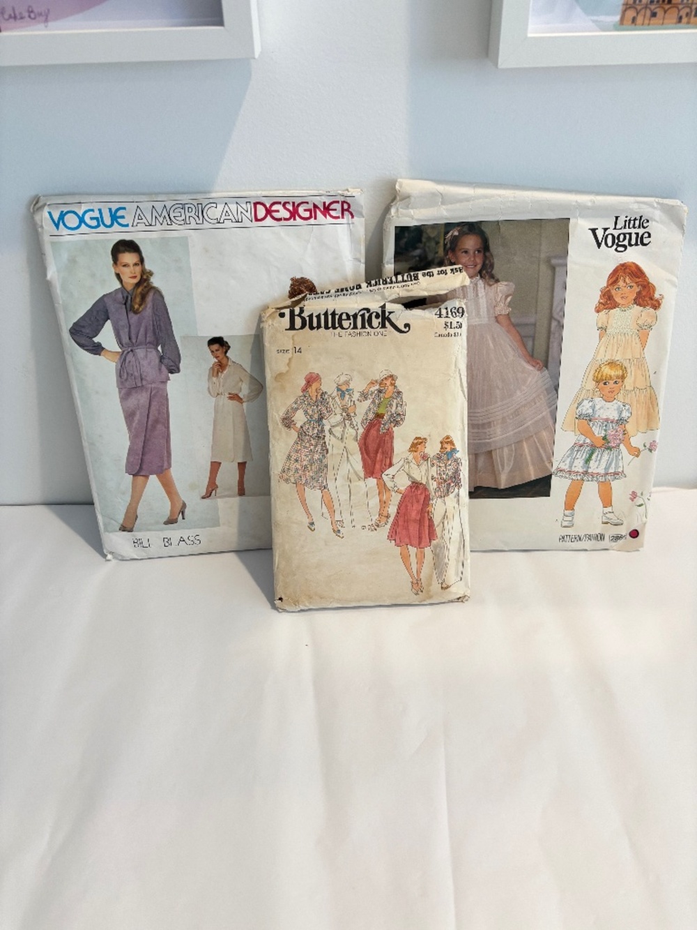 Vintage 'dressmaking' patterns Butterick Vogue (Bill Blass) Little Vogue size 14